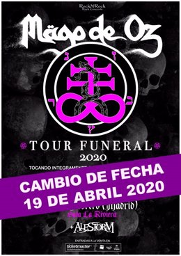 Cartel del concierto aplazado