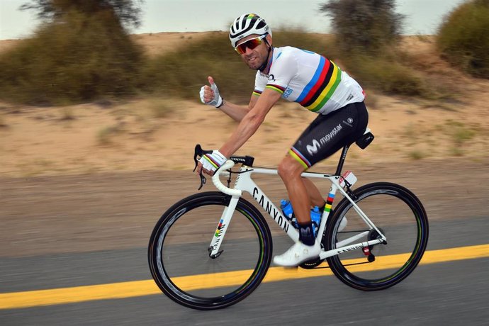 El ciclista español Alejandro Valverde, del Movistar Team.
