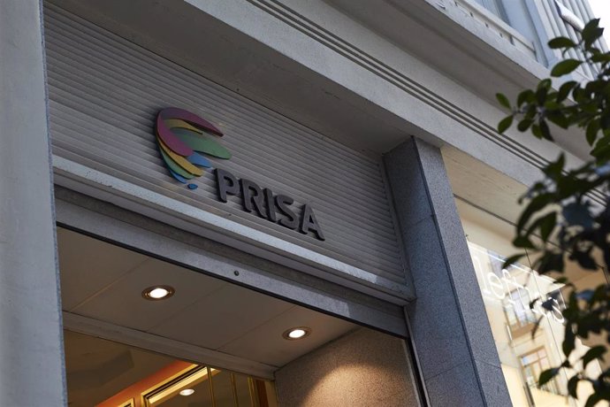 Logo de Grupo Prisa en domicilio Social, en la Gran Vía, 32 de Madrid (España), a 19 de noviembre de 20202.