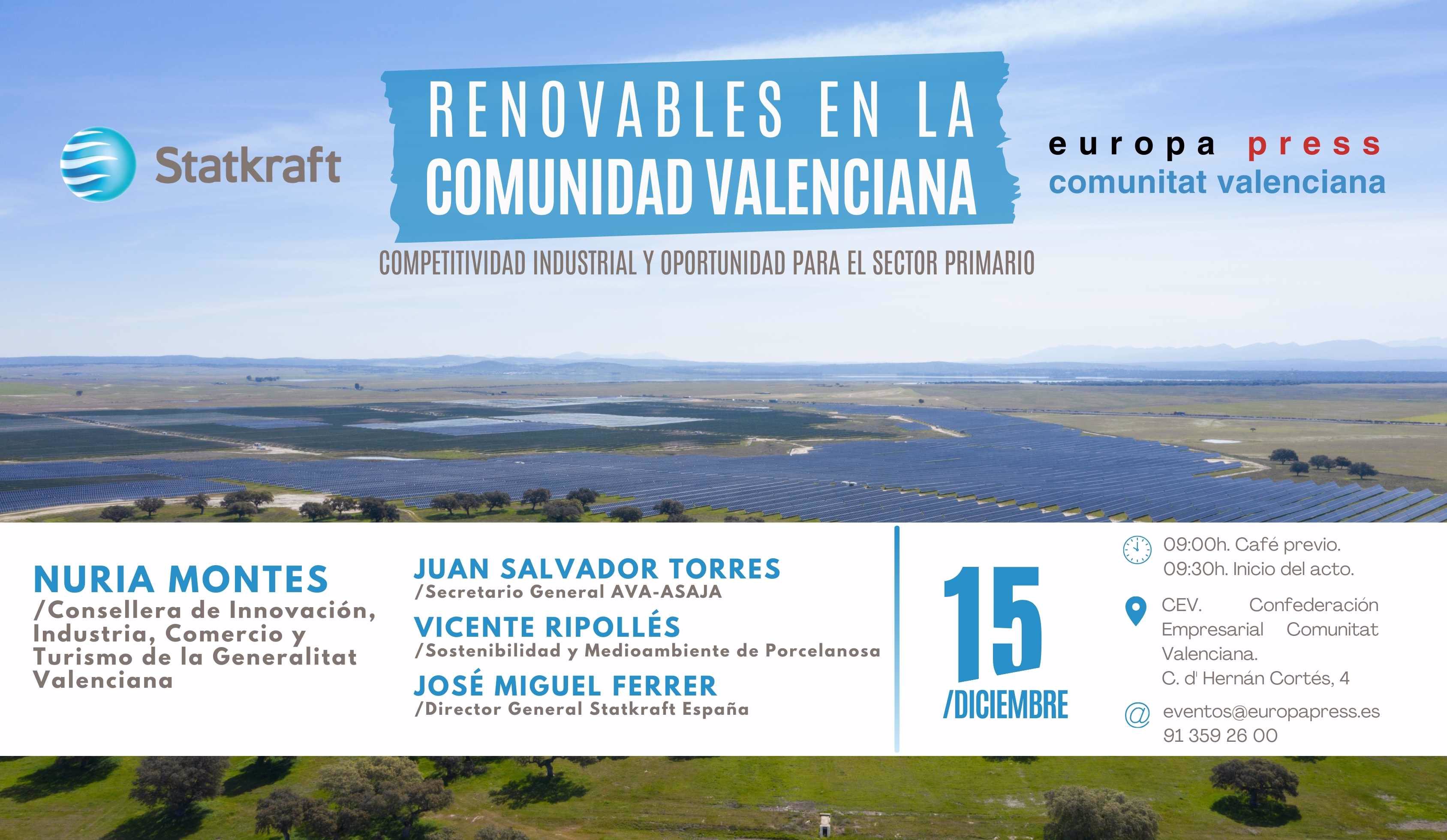 Encuentro Informativo - "Renovables en la comunidad valenciana. Competitividad industrial y oportuni